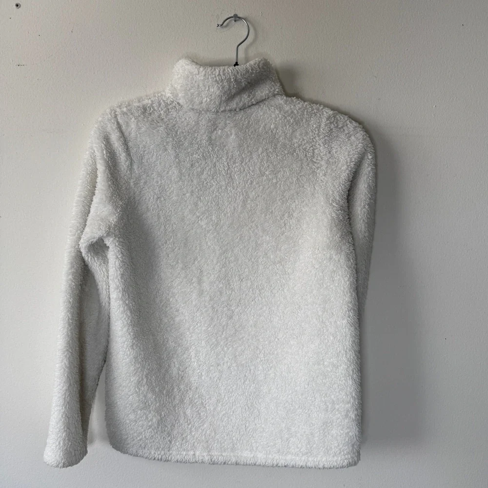 Patagonia Los Gatos Kids Quarter Zip Cream Fleece Jacket 12 - Picture 5 of 5